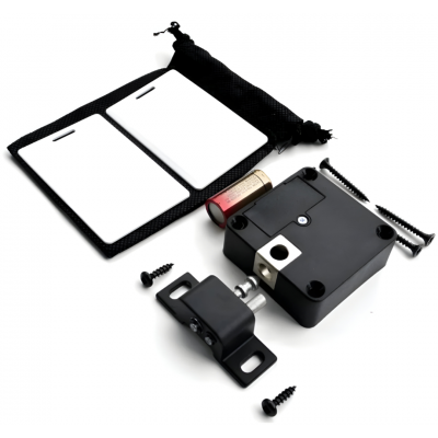 Serrure électronique à cartes pour vitrine en verre