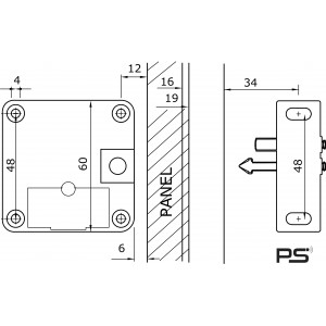 Serrure électrique pour vitrine contrôlée par des  cartes et bades