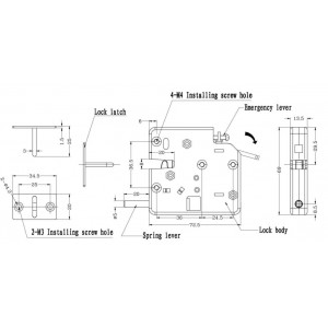 Gache électrique 12V économique pour casier consigne