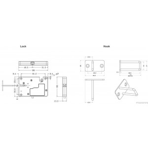 GacheVerrou électrique 12-24V étanche pour l'extérieur