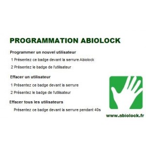 Copie Badge administrateur ABIOLOCK