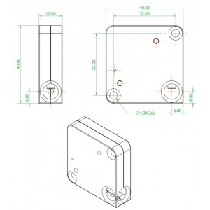 serrure électromagnétique petites 3V dimensions