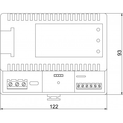 Dimensions alimentations 12v 3A avec chargeur de batterie pour le contrôle d'accès