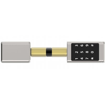 Cylindre électronique à code clavier et à badge et cartes RFID 13.56MHZ