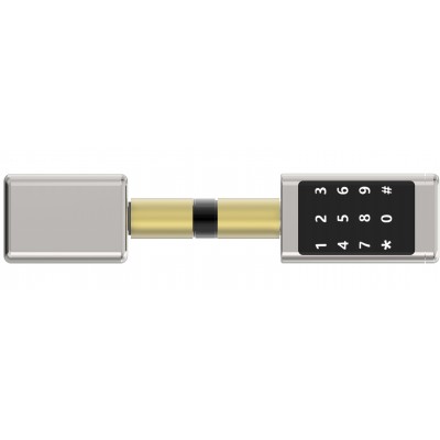 Cylindre électronique à code clavier et à badge et cartes RFID 13.56MHZ