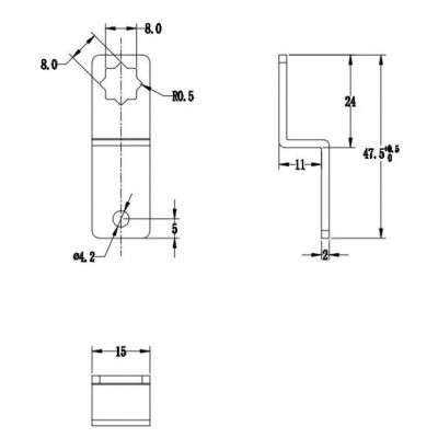 Dimensions de la batteuse de la serrure à code électronique